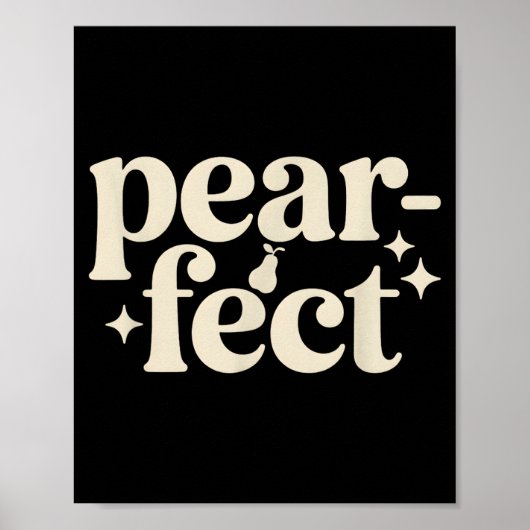 Peer-fect Cute Peer Woordspeling Minimaal Pun Gesc Poster (Voorkant)