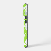 Peer Fleur de Lis met monogram iPhone 15 Case (Linkerkant)