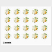 Peer Fruit Huwelijk  Ronde Sticker (Vel)