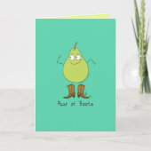 Peer — Funny Pear Pun Kaart (Voorkant)