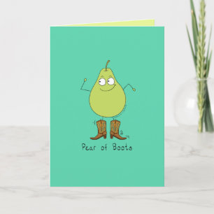 Peer — Funny Pear Pun Kaart