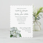 Peer Gee White Wedding Ceremonie Uitnodigingen (Staand voorkant)