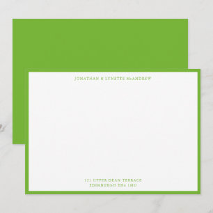 Peer Green Classic Border Flat Note Card Notitiekaartje