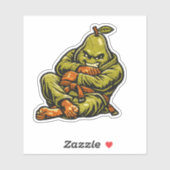 Peer Grondvechter — Vintage Retro BJJ Grappling Sticker (Vel)