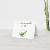 Peer in een pod roze Dank je wel Bedankkaart (Achterkant)