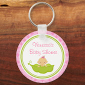 Peer in het Baby shower van de Pod - Aangepast Sle Sleutelhanger (Voorkant)