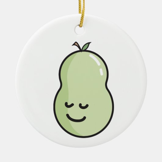 Peer met een glimlach keramisch ornament (Voorkant)