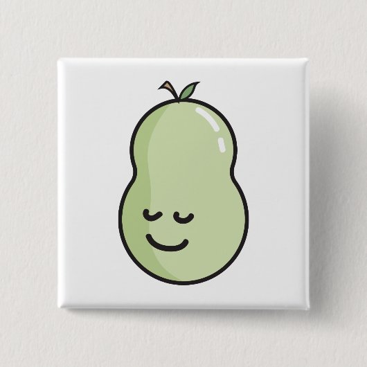 Peer met een glimlach vierkante button 5,1 cm (Voorkant)