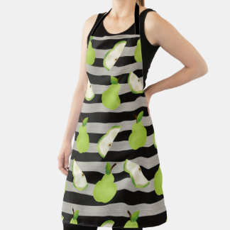 Peer Modern Zwart & Witte Strepen Schort
