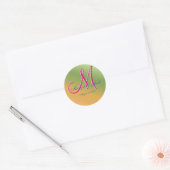 Peer Monogram Klassiek Ronde Sticker (Envelop)