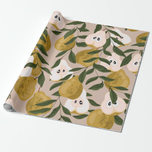 Peer naadloos patroon. Prachtige elegante p Cadeaupapier