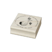 Peer Retouradres Ronde Handgeïllustreerd Rubberstempel (Stempel)