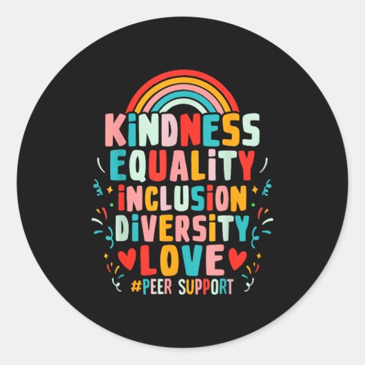 Peer Suprt Specialist Pss Tee Peer Suprt Specialis Ronde Sticker (Voorkant)