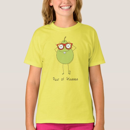 Peer van Glazen Funny en Cute Kinder Girl's T-Shir T-shirt (Voorkant)