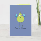 Peer van Mittens - Funny Pear Pun Kaart (Voorkant)