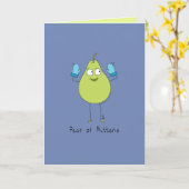 Peer van Mittens - Funny Pear Pun Kaart (Gele Bloem)