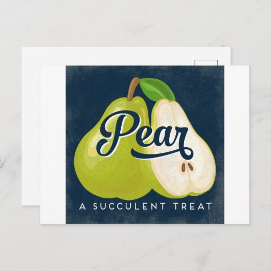 Peer-Vintage fruitetiketteringretro Briefkaart (Voorkant / Achterkant)