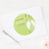 Peer voor uw adresetiket ronde sticker (Envelop)