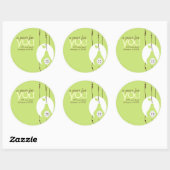 Peer voor uw adresetiket ronde sticker (Vel)