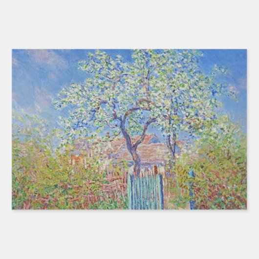 Peerboom in de bloem - Claude Monet Inpakpapier Vel (Voorkant 3)