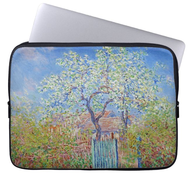 Peerboom in de bloem - Claude Monet Laptop Sleeve (Voorkant)