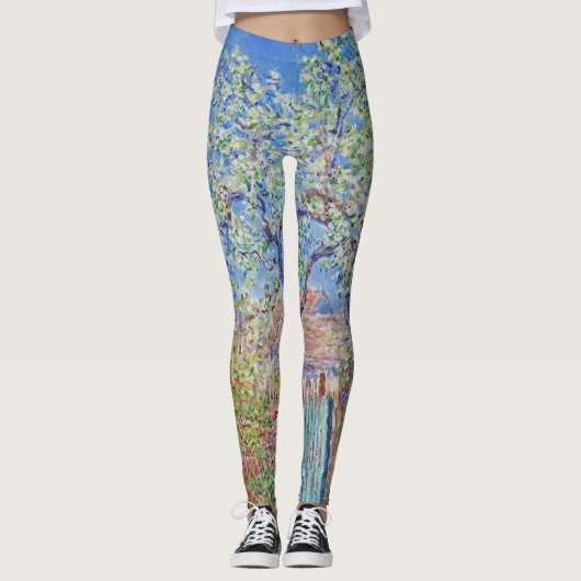Peerboom in de bloem - Claude Monet Leggings (Voorkant)