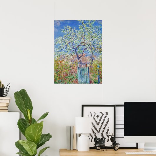 Peerboom in de bloem - Claude Monet Poster (Thuiskantoor)