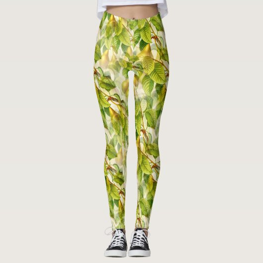 Peerboomvertakkingen & perspatroon leggings (Voorkant)