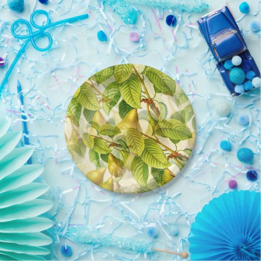 Peerboomvertakkingen & perspatroon  papieren bordje (Feest)