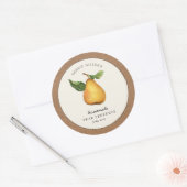 Peerconserve met Kraft papieren rand Voedsel Label (Envelop)