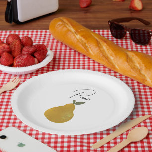 Peerfruit Illustratie Papieren Bordje