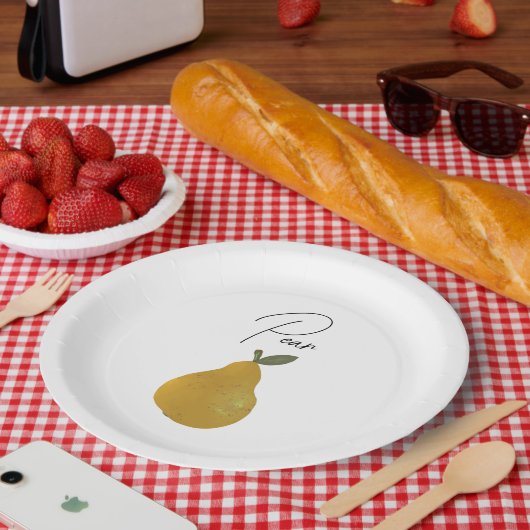 Peerfruit Illustratie  Papieren Bordje (Picknick)