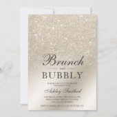 peerivoor glitter brunch bubbly vrijgezellenfeest kaart (Voorkant)