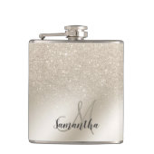 peerivoor glitter ombre metallic folie monogram heupfles (Voorkant)