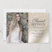 peerivoren ivoor glitter ombre metallic foto Sweet Kaart (Voorkant)