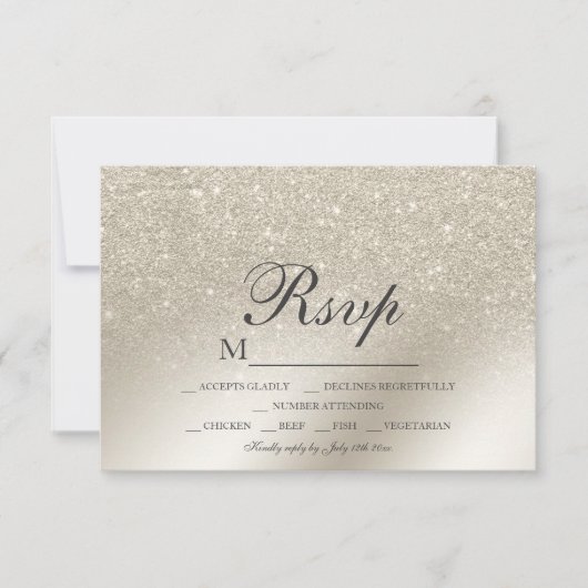 peerivoren ivoor glitter ombre metallic RSVP bruil (Voorkant)