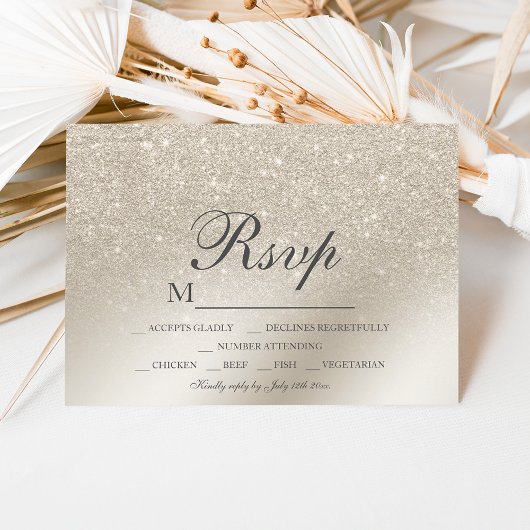 peerivoren ivoor glitter ombre metallic RSVP bruil