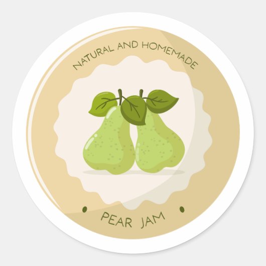 Peerjam pot ronde sticker (Voorkant)