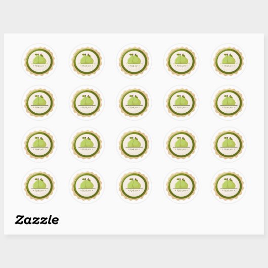 Peerjam potlabel ronde sticker (Vel)