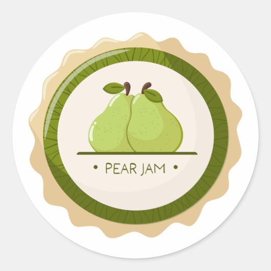Peerjam potlabel ronde sticker (Voorkant)