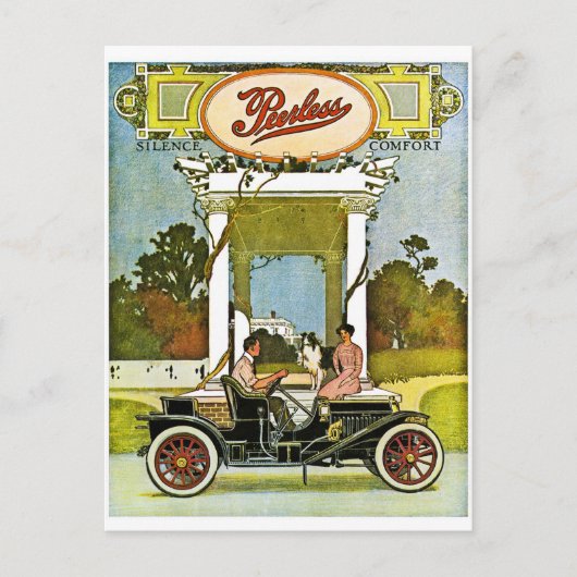 Peerless Motor Company  Klassieke auto AD Briefkaart (Voorkant)