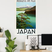 Peerless Mt. Fuji jaren '30 Japan Reisposter Poster (Thuiskantoor)