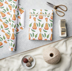 Peerpatroon Waterverf Kunst Handgeschilderd Cadeaupapier