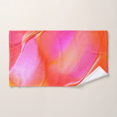 Peerroze en oranje gepolijst gesteente bad handdoek (Handdoek)