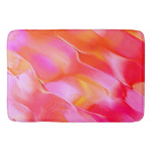 Peerroze en oranje gepolijst gesteente badmat (Voorkant)
