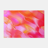 Peerroze en oranje gepolijst gesteente deurmat (Voorkant)