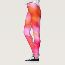 Peerroze en oranje gepolijst gesteente leggings