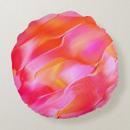 Peerroze en oranje gepolijst gesteente rond kussen