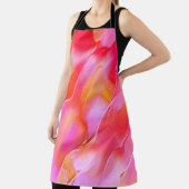 Peerroze en oranje gepolijst gesteente schort (Insitu)