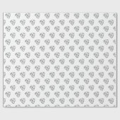 peertje tekenen simpele hondenliefhebbers zwart wi cadeaupapier (Vlak)